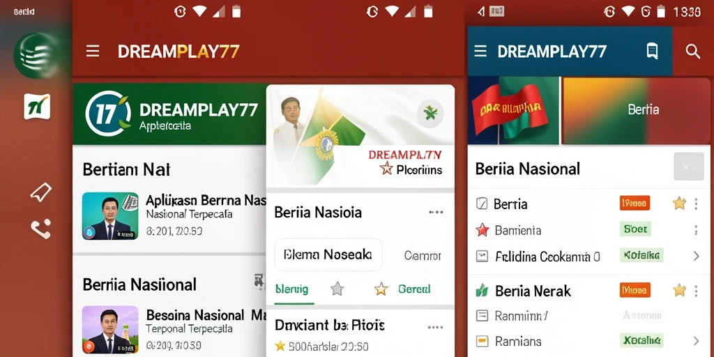 Tampilan antarmuka DREAMPLAY77 yang informatif dan mudah digunakan.