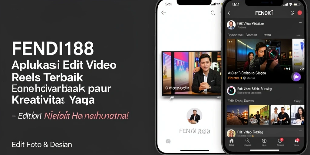 Tampilan antarmuka FENDI188 saat mengedit video reels dengan berbagai fitur.