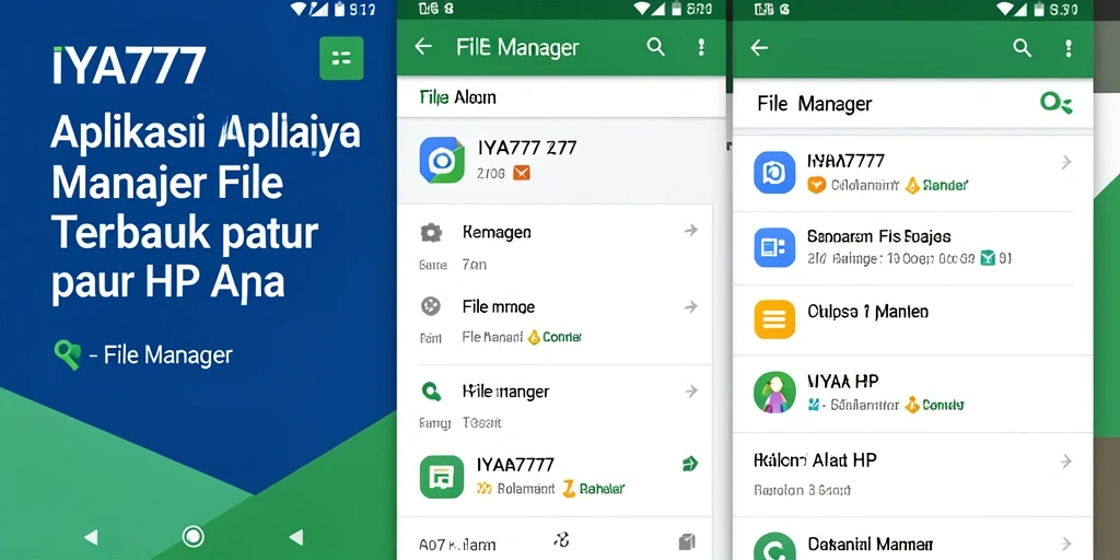 Tampilan antarmuka modern dan fungsional dari IYA777, aplikasi File Manager yang efisien.