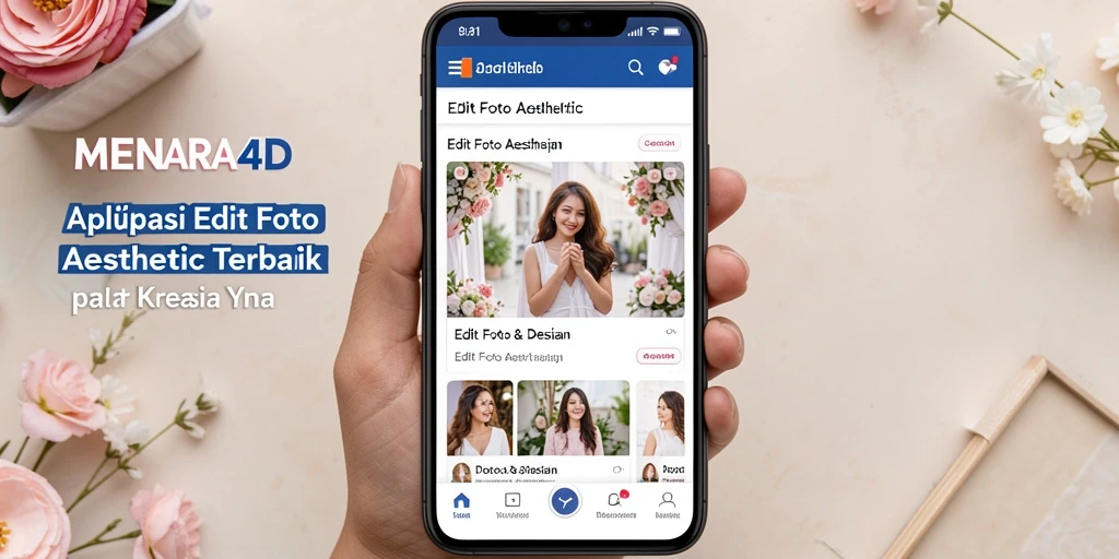 Tampilan intuitif dan fitur menarik untuk mengedit foto aesthetic.
